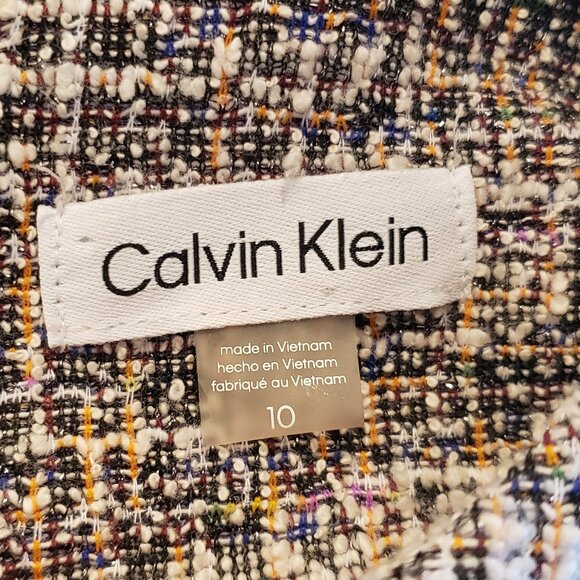 Calvin Klein Short Sleeve Tweed Shift Dress - Picture 3 of 7